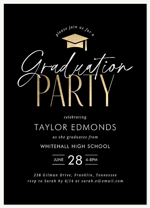 Gilded Cap Graduation Cards