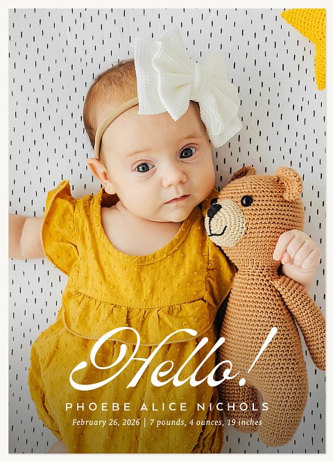 Retro Hello Baby Announcements