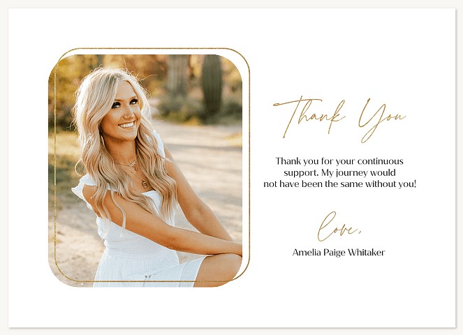 Offset Frame Thank You Cards 