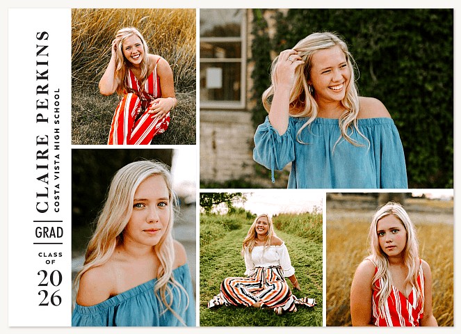 Modern Grid Graduation Cards