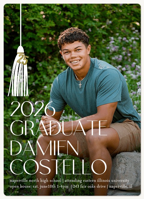 Tassel Charm Graduation Cards