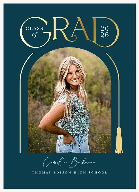 Arched Tassel Graduation Cards