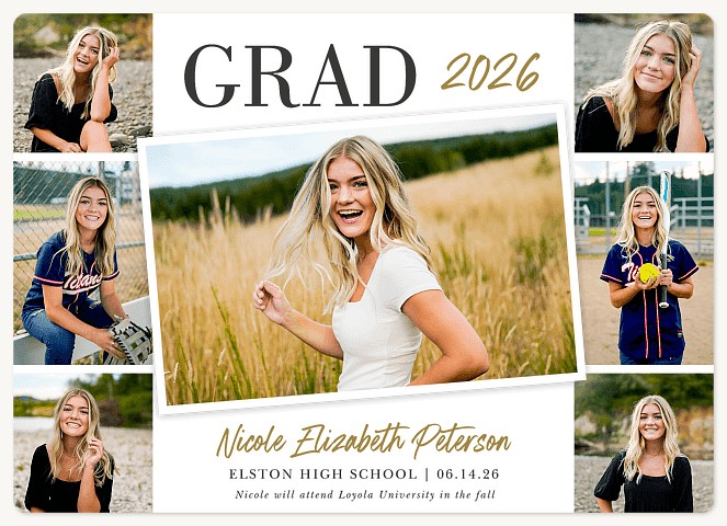 Tilted Snapshot Graduation Cards