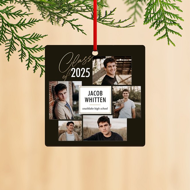 Elegant Placard Personalized Ornaments