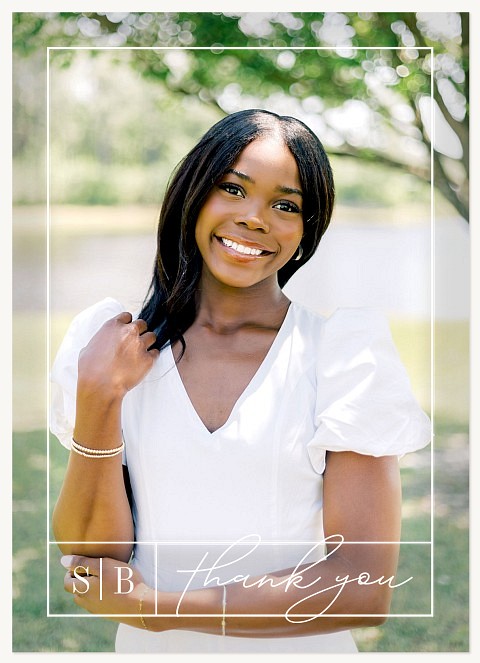 Eloquent Frame Thank You Cards 