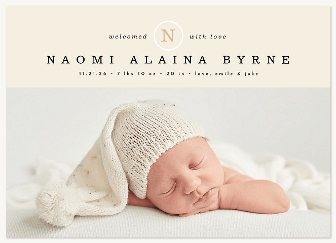 Vintage Vibes Baby Announcements