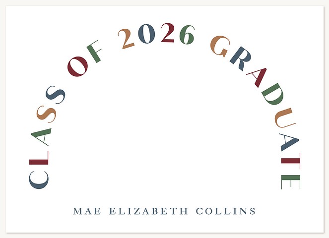 Colorful Arch Thanks Thank You Cards 