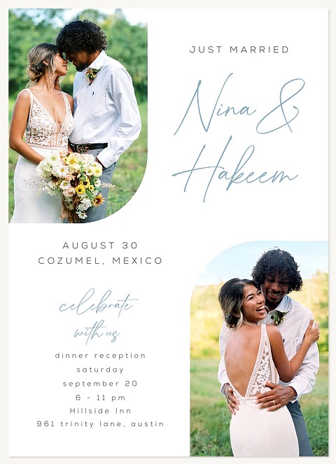 Arched Duo Wedding Announcements