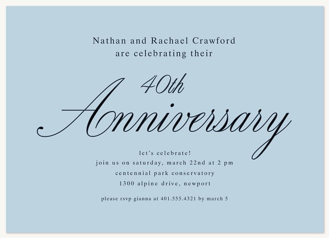 Inviting Elegance Wedding Anniversary Invitations