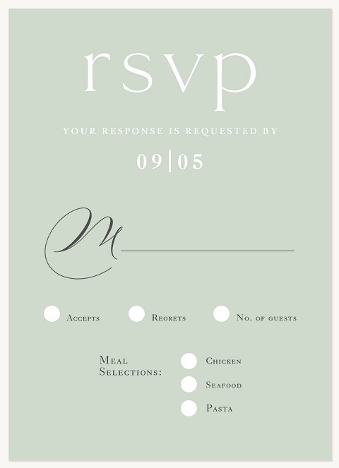 Classic & Simple Wedding RSVP Cards