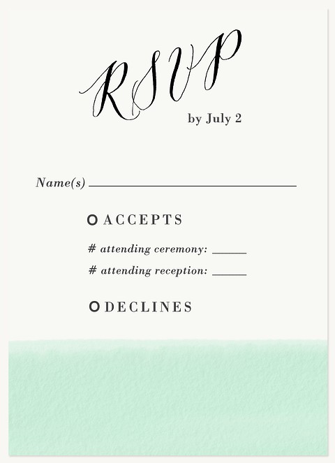 Painted Poise Bat Mitzvah RSVP Cards