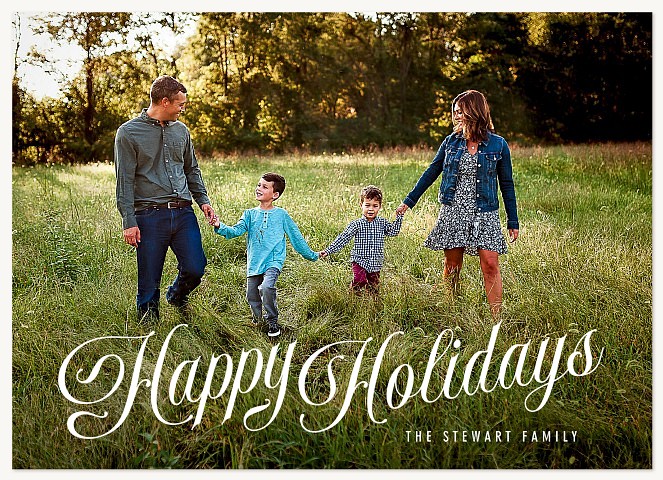 Classic Flourishes Personalized Holiday Cards