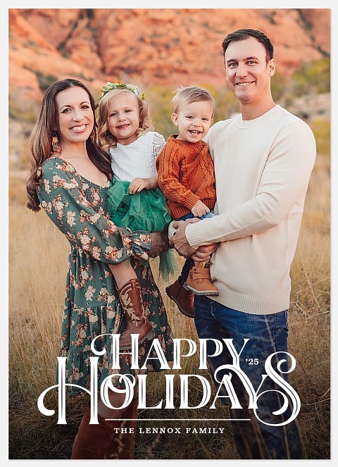 Luxe Lettering Holiday Photo Cards