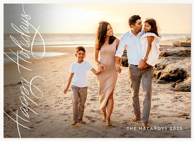 Happy Lettering Personalized Holiday Cards