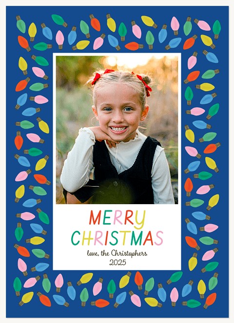 Christmas Bulbs Personalized Holiday Cards