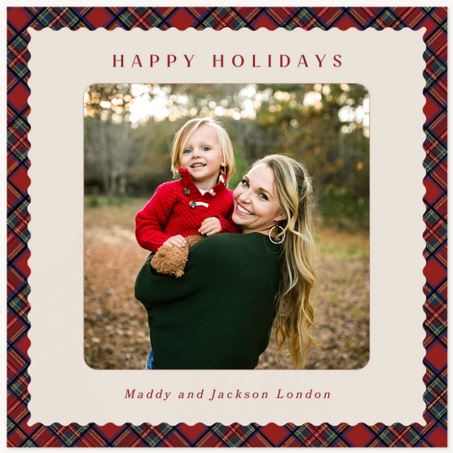 Cozy Quilted Personalized Holiday Cards