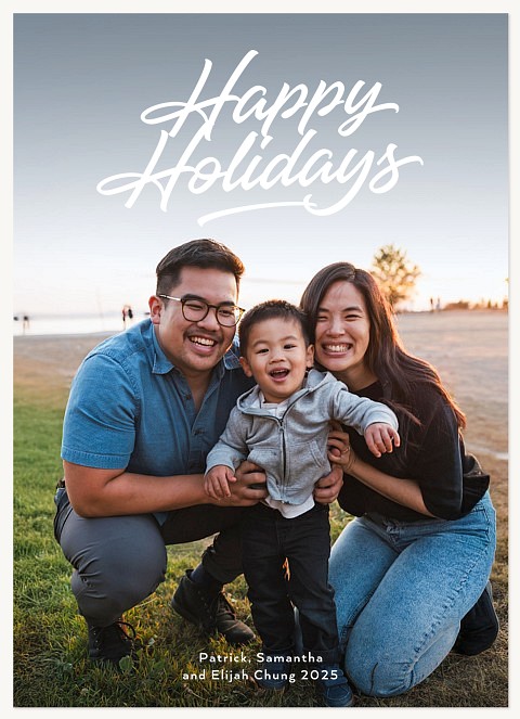 Handwritten Wishes Personalized Holiday Cards