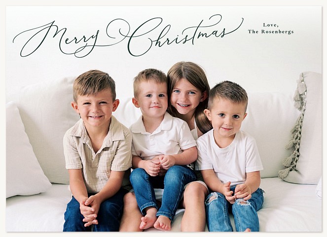Slanted Greeting Personalized Holiday Cards