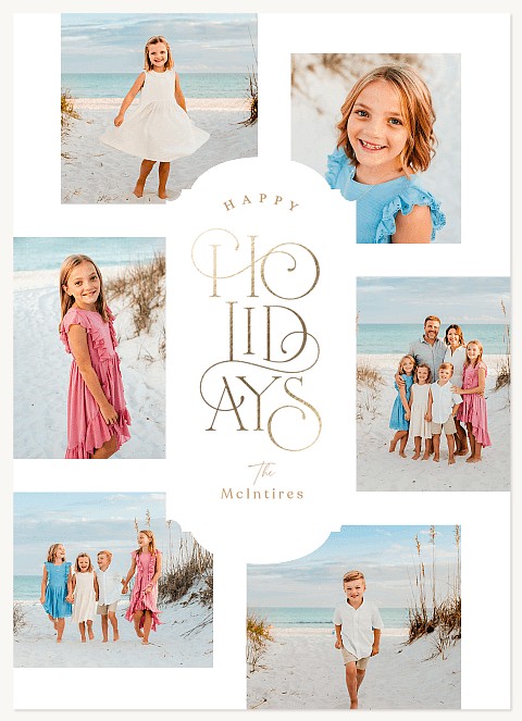 Stacked Elegance Personalized Holiday Cards