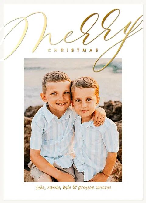 Bright Luxe Personalized Holiday Cards