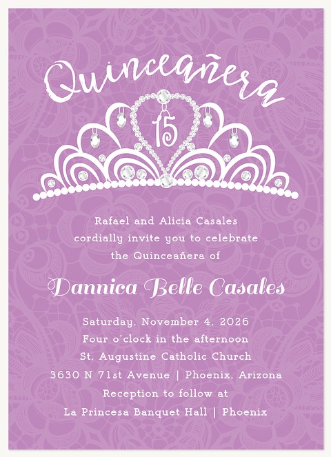 Regal Fete Quinceañera Invitations