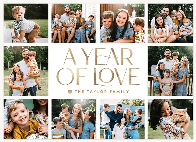 Golden Center Personalized Holiday Cards