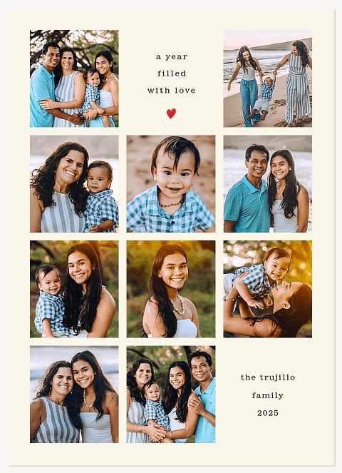 Filled with Love Personalized Holiday Cards