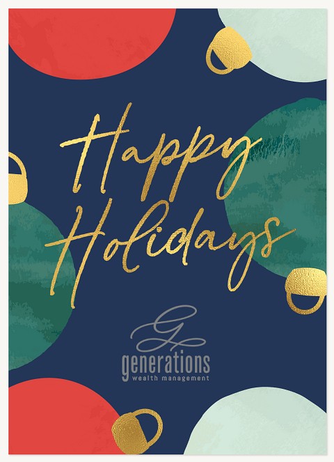 Corner Ornaments Business Holiday Cards