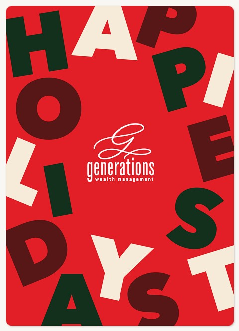 Big Letters Holiday & Christmas Magnet Cards