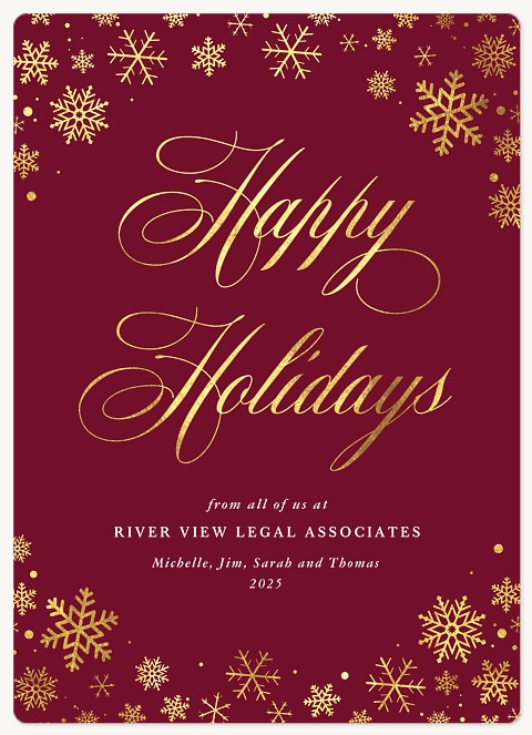 Snowfall Elegance Holiday & Christmas Magnet Cards