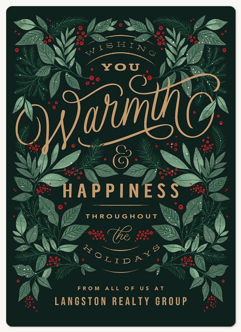 Botanical Warmth Holiday & Christmas Magnet Cards