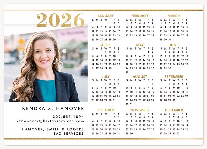 Lines of Gold Holiday & Christmas Magnet Cards