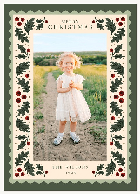 Forest Frame Personalized Holiday Cards
