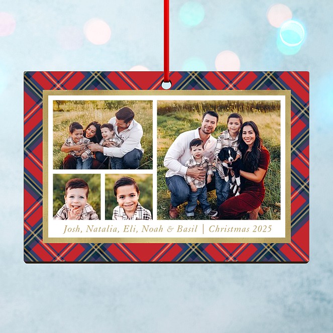 Timeless Tartan Personalized Ornaments
