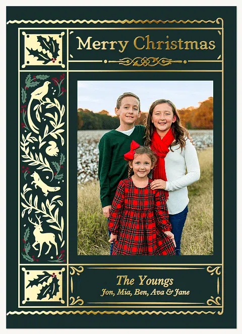 Festive Storybook Personalized Holiday Cards