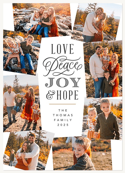 Joy & Hope Personalized Holiday Cards