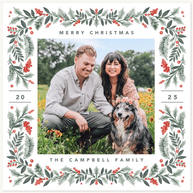 Berry Botanical Personalized Holiday Cards