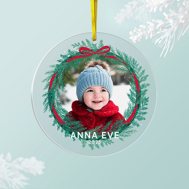 Enchanted Greenery Personalized Ornaments
