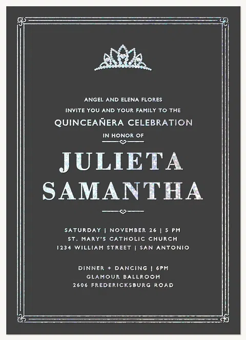 Honored Lady Quinceañera Invitations