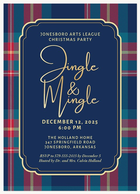 Classy Jingle Holiday Party Invitations