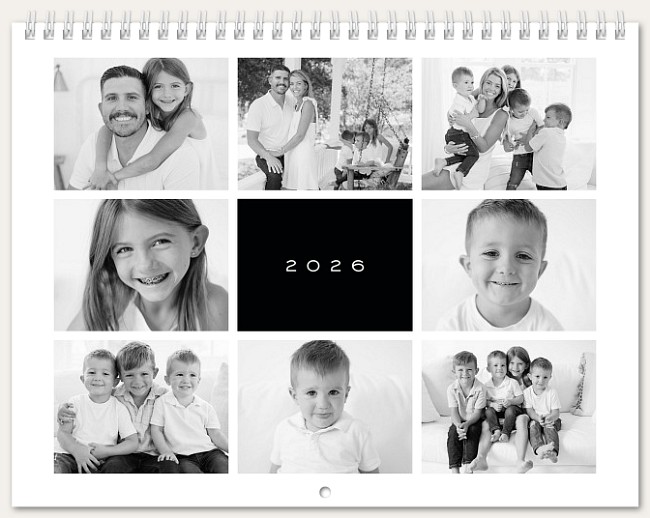 Modern Grid Calendar Custom Photo Calendars