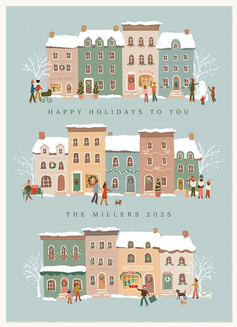 Wintertime Scene Personalized Holiday Cards