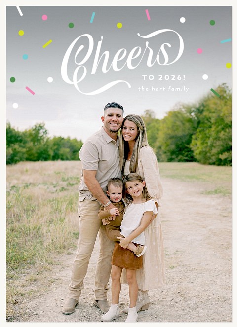 Cue the Confetti Personalized Holiday Cards