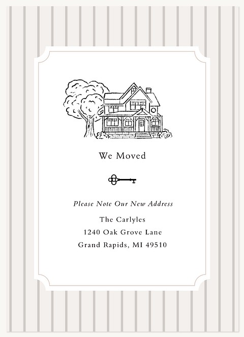 House Sketch Moving Announcements