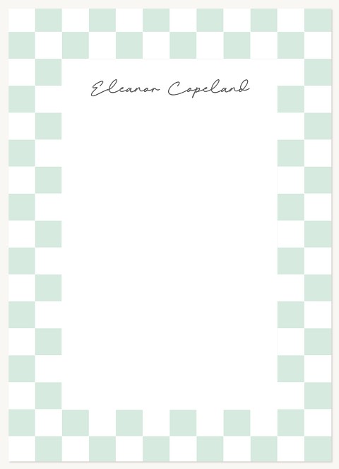 Checker Note Stationery