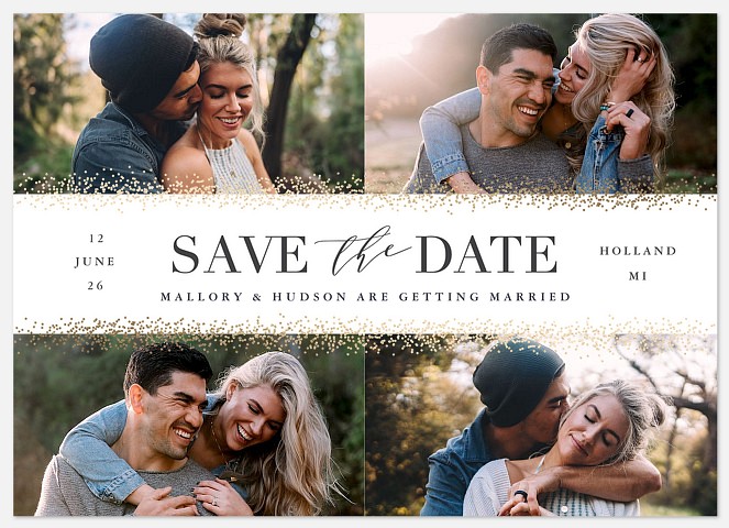 Stardust Save the Date Photo Cards