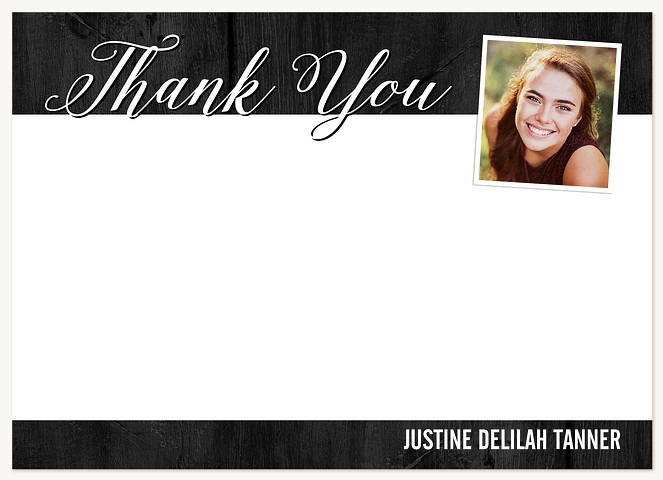 Rustic Elegance Graduation Thank You Cards