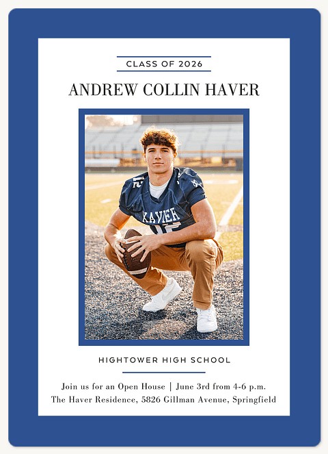 Classic Panel Graduation Invitations