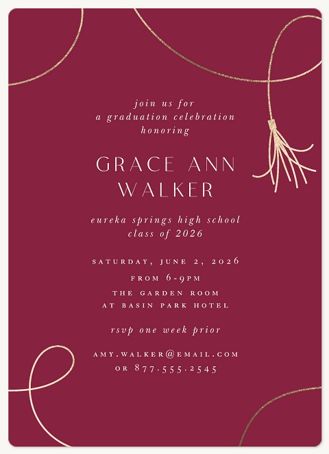 Tassels & Toasts Graduation Cards