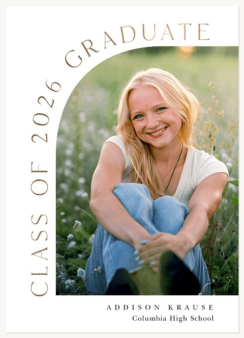 Artful Curve Graduation Cards